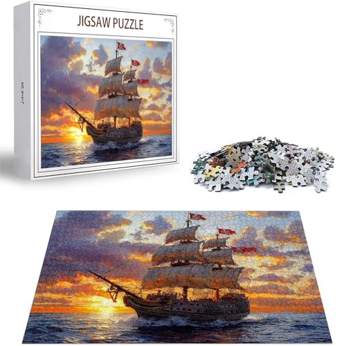 Puzzle 300 Teile Sonnenuntergang Puzzle Erwachsene, DIY Groß Puzzelmatten, Holzpuzzle für Erwachsene und Kinder ab 12 Jahren Wooden Jigsaw Boot Geschicklichkeitsspiel für Die Ganze Familie D-462 Puzzle 300 Teile Sonnenuntergang Puzzle Erwachsene, DIY Groß Puzzelmatten, Holzpuzzle für Erwachsene und Kinder ab 12 Jahren Wooden Jigsaw Boot Geschicklichkeitsspiel für Die Ganze Familie D-462 von Zhlpjecc