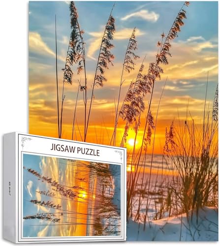Puzzle 300 Teile Sonnenuntergang Puzzle Erwachsene, DIY Groß Puzzelmatten, Holzpuzzle für Erwachsene und Kinder ab 12 Jahren Wooden Jigsaw Schilf Geschicklichkeitsspiel für Die Ganze Familie, D-776 Puzzle 300 Teile Sonnenuntergang Puzzle Erwachsene, DIY Groß Puzzelmatten, Holzpuzzle für Erwachsene und Kinder ab 12 Jahren Wooden Jigsaw Schilf Geschicklichkeitsspiel für Die Ganze Familie, D-776 von Zhlpjecc
