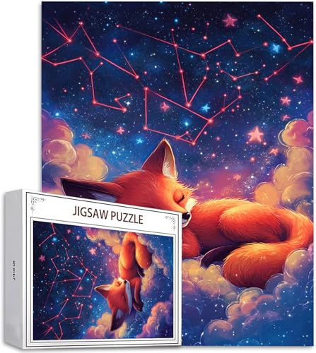 Puzzle 300 Teile Sternenhimmel Puzzle Erwachsene, DIY Puzzelmatten, Holzpuzzle für Erwachsene und Kinder ab 12 Jahren Wooden Jigsaw Fuchs Geschicklichkeitsspiel für Die Ganze Familie, Geschenke D-947 Puzzle 300 Teile Sternenhimmel Puzzle Erwachsene, DIY Puzzelmatten, Holzpuzzle für Erwachsene und Kinder ab 12 Jahren Wooden Jigsaw Fuchs Geschicklichkeitsspiel für Die Ganze Familie, Geschenke D-947 von Zhlpjecc