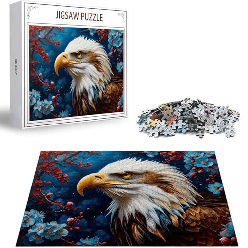Puzzle 300 Teile Tier Puzzle Erwachsene, DIY Groß Puzzelmatten, Holzpuzzle für Erwachsene und Kinder ab 12 Jahren Wooden Jigsaw Adler Geschicklichkeitsspiel für Die Ganze Familie, Geschenke D-107 von Zhlpjecc