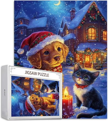 Puzzle 300 Teile Weihnachten Puzzle Erwachsene, DIY Groß Puzzelmatten, Holzpuzzle für Erwachsene Kinder ab 12 Jahren Wooden Jigsaw Tier Geschicklichkeitsspiel für Die Ganze Familie, Geschenke D-895 Puzzle 300 Teile Weihnachten Puzzle Erwachsene, DIY Groß Puzzelmatten, Holzpuzzle für Erwachsene Kinder ab 12 Jahren Wooden Jigsaw Tier Geschicklichkeitsspiel für Die Ganze Familie, Geschenke D-895 von Zhlpjecc