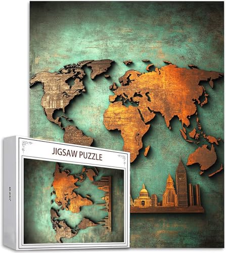 Puzzle 300 Teile Weltkarte Puzzle Erwachsene, DIY Groß Puzzelmatten, Holzpuzzle für Erwachsene und Kinder ab 12 Jahren Wooden Jigsaw Szene Geschicklichkeitsspiel für Die Ganze Familie, Geschenke D-903 Puzzle 300 Teile Weltkarte Puzzle Erwachsene, DIY Groß Puzzelmatten, Holzpuzzle für Erwachsene und Kinder ab 12 Jahren Wooden Jigsaw Szene Geschicklichkeitsspiel für Die Ganze Familie, Geschenke D-903 von Zhlpjecc