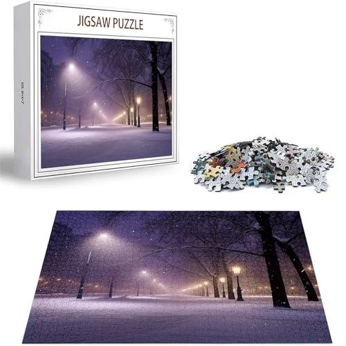 Puzzle 300 Teile Winter Puzzle Erwachsene, DIY Puzzelmatten, Holzpuzzle für Erwachsene und Kinder ab 12 Jahren Wooden Jigsaw Nachtansicht Geschicklichkeitsspiel für Die Ganze Familie, Geschenke D-78 Puzzle 300 Teile Winter Puzzle Erwachsene, DIY Puzzelmatten, Holzpuzzle für Erwachsene und Kinder ab 12 Jahren Wooden Jigsaw Nachtansicht Geschicklichkeitsspiel für Die Ganze Familie, Geschenke D-78 von Zhlpjecc
