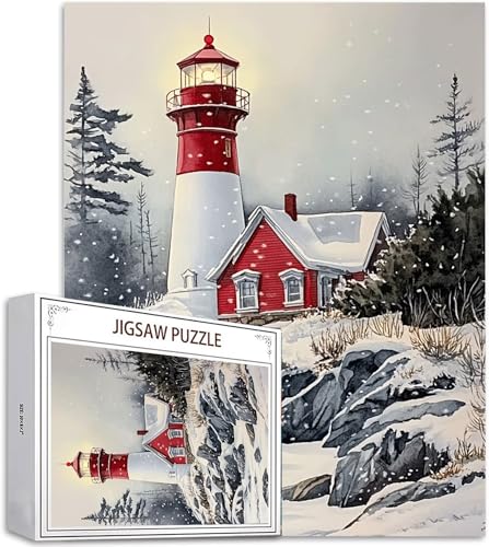 Puzzle 300 Teile Winter Puzzle Erwachsene, Groß Puzzelmatten, Holzpuzzle für Erwachsene und Kinder ab 12 Jahren Wooden Jigsaw Leuchtturm Geschicklichkeitsspiel für Die Ganze Familie, Geschenke D-579 Puzzle 300 Teile Winter Puzzle Erwachsene, Groß Puzzelmatten, Holzpuzzle für Erwachsene und Kinder ab 12 Jahren Wooden Jigsaw Leuchtturm Geschicklichkeitsspiel für Die Ganze Familie, Geschenke D-579 von Zhlpjecc
