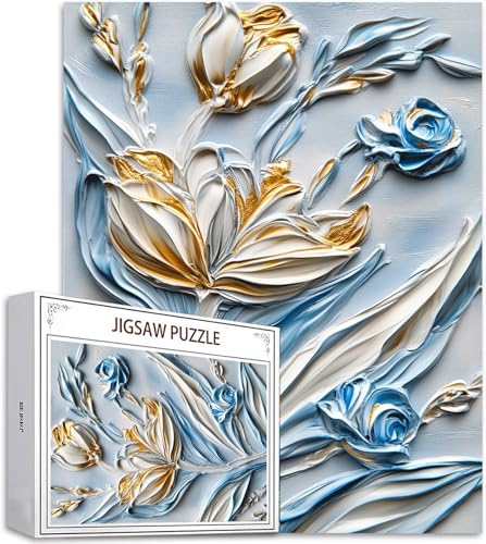 Puzzle 4000 Teile Abstrakt Puzzle Erwachsene, DIY Groß Puzzelmatten, Holzpuzzle für Erwachsene und Kinder ab 12 Jahren Wooden Jigsaw Blume Geschicklichkeitsspiel für Die Ganze Familie, Geschenke D-549 von Zhlpjecc