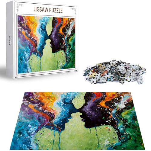 Puzzle 4000 Teile Abstrakt Puzzle Erwachsene, DIY Groß Puzzelmatten, Holzpuzzle für Erwachsene und Kinder ab 12 Jahren Wooden Jigsaw Frau Geschicklichkeitsspiel für Die Ganze Familie, Geschenke D-58 von Zhlpjecc