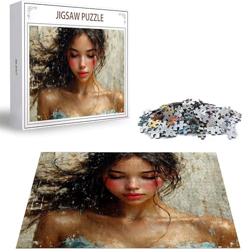 Puzzle 4000 Teile Abstrakt Puzzle Erwachsene, DIY Groß Puzzelmatten, Holzpuzzle für Erwachsene und Kinder ab 12 Jahren Wooden Jigsaw Frau Geschicklichkeitsspiel für Die Ganze Familie, Geschenke D-59 von Zhlpjecc