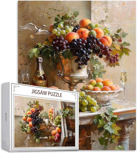 Puzzle 4000 Teile Abstrakt Puzzle Erwachsene, DIY Groß Puzzelmatten, Holzpuzzle für Erwachsene und Kinder ab 12 Jahren Wooden Jigsaw Obst Geschicklichkeitsspiel für Die Ganze Familie, Geschenke D-563 von Zhlpjecc