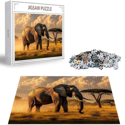 Puzzle 4000 Teile Afrika Puzzle Erwachsene, DIY Groß Puzzelmatten, Holzpuzzle für Erwachsene und Kinder ab 12 Jahren Wooden Jigsaw Elefant Geschicklichkeitsspiel für Die Ganze Familie, Geschenke D-139 von Zhlpjecc