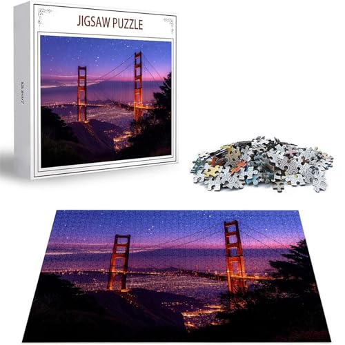 Puzzle 4000 Teile Brooklyn Bridge Puzzle Erwachsene, DIY Groß Puzzelmatten, Holzpuzzle für Erwachsene und Kinder ab 12 Jahren Wooden Jigsaw Landschaft Geschicklichkeitsspiel für Die Ganze Familie D-14 von Zhlpjecc