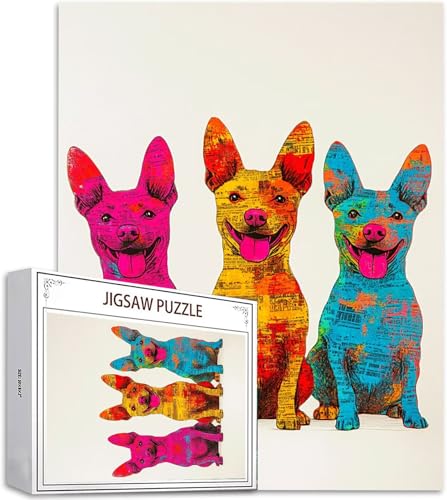 Puzzle 4000 Teile Tier Puzzle Erwachsene, DIY Groß Puzzelmatten, Holzpuzzle für Erwachsene und Kinder ab 12 Jahren Wooden Jigsaw Hund Geschicklichkeitsspiel für Die Ganze Familie, Geschenke D-588 von Zhlpjecc
