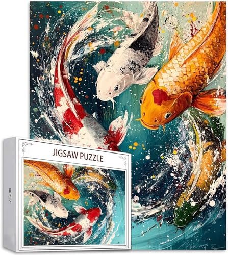 Puzzle 4000 Teile Wellen Puzzle Erwachsene, Groß Puzzelmatten, Holzpuzzle für Erwachsene und Kinder ab 12 Jahren Wooden Jigsaw Goldfisch Geschicklichkeitsspiel für Die Ganze Familie, Geschenke D-644 Puzzle 4000 Teile Wellen Puzzle Erwachsene, Groß Puzzelmatten, Holzpuzzle für Erwachsene und Kinder ab 12 Jahren Wooden Jigsaw Goldfisch Geschicklichkeitsspiel für Die Ganze Familie, Geschenke D-644 von Zhlpjecc