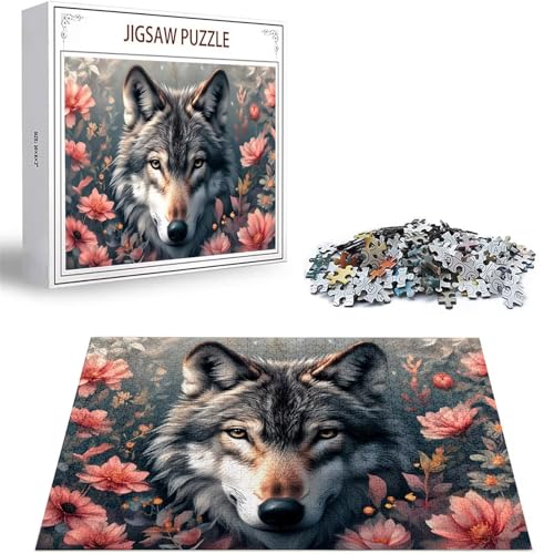Puzzle Blumen Puzzle 3000 Teile, Holzpuzzle Erwachsene, Mehrfarbig Holzpuzzle, Klassische Puzzles Wolf Wooden Jigsaw für Erwachsene Und Kinder 14 Jahren, Geschenke Home Wand Dekor 122x81cm D-268 von Zhlpjecc