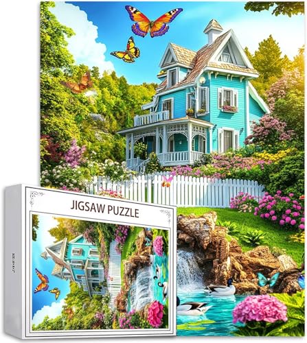 Puzzle Fallen Puzzle 500 Teile, Holzpuzzle Erwachsene, Mehrfarbig Holzpuzzle, Klassische Puzzles Kabine Wooden Jigsaw für Erwachsene Und Kinder 14 Jahren, Geschenke Home Wand Dekor 52x38cm D-866 von Zhlpjecc