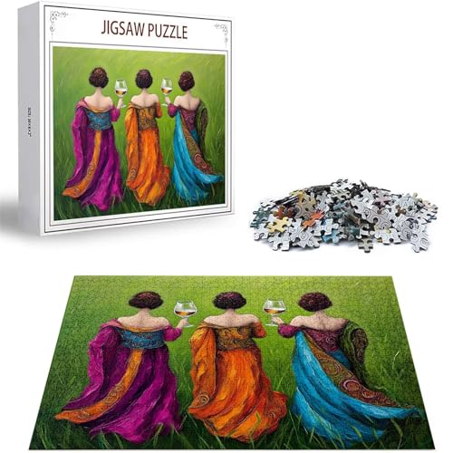 Puzzle Farbe Puzzle 3000 Teile, Holzpuzzle Erwachsene, Mehrfarbig Holzpuzzle, Klassische Puzzles Dicke Frau Wooden Jigsaw für Erwachsene Und Kinder 14 Jahren, Geschenke Home Wand Dekor 122x81cm D-26 von Zhlpjecc