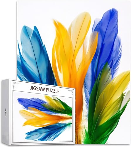 Puzzle Farbe Puzzle 3000 Teile, Holzpuzzle Erwachsene, Mehrfarbig Holzpuzzle, Klassische Puzzles Feder Wooden Jigsaw für Erwachsene Und Kinder 14 Jahren, Geschenke Home Wand Dekor 122x81cm D-528 von Zhlpjecc