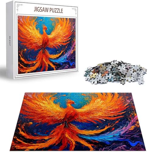 Puzzle Feuerphönix Puzzle 5000 Teile, Holzpuzzle Erwachsene, Mehrfarbig Holzpuzzle, Klassische Puzzles Tier Wooden Jigsaw für Erwachsene Und Kinder 14 Jahren, Geschenke Home Wand Dekor 156x105cm D-279 von Zhlpjecc