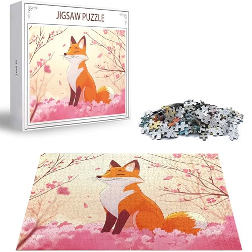 Puzzle Fuchs Puzzle 5000 Teile, Holzpuzzle Erwachsene, Mehrfarbig Holzpuzzle, Klassische Puzzles Kirschblüten Wooden Jigsaw für Erwachsene Und Kinder 14 Jahren, Geschenke Home Dekor 156x105cm D-196 von Zhlpjecc