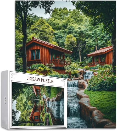 Puzzle Garten Puzzle 5000 Teile, Holzpuzzle Erwachsene, Mehrfarbig Holzpuzzle, Klassische Puzzles Fallen Wooden Jigsaw für Erwachsene Und Kinder 14 Jahren, Geschenke Home Wand Dekor 156x105cm D-636 von Zhlpjecc