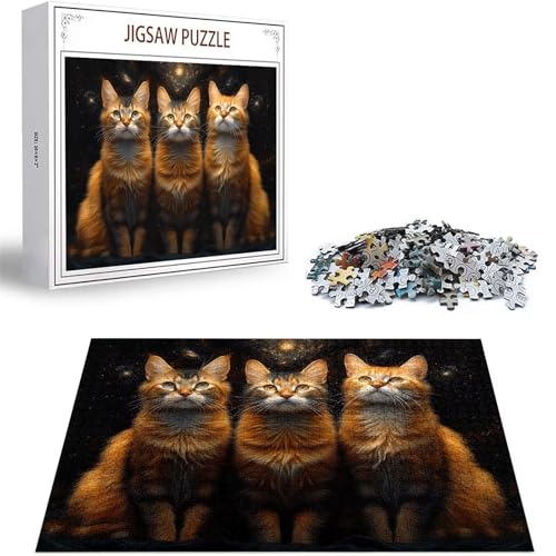 Puzzle Katze Puzzle 5000 Teile, Holzpuzzle Erwachsene, Mehrfarbig Holzpuzzle, Klassische Puzzles Tier Wooden Jigsaw für Erwachsene Und Kinder 14 Jahren, Geschenke Home Wand Dekor 156x105cm D-350 von Zhlpjecc