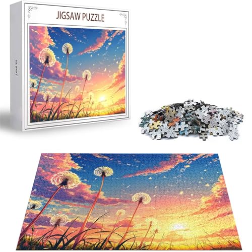 Puzzle Löwenzahn Puzzle 200 Teile, Holzpuzzle Erwachsene, Mehrfarbig Holzpuzzle, Klassische Puzzles Szene Wooden Jigsaw für Erwachsene Und Kinder 14 Jahren, Geschenke Home Wand Dekor 35x25cm D-402 von Zhlpjecc