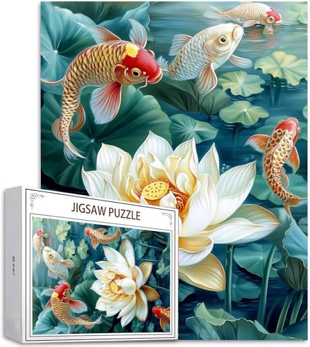 Puzzle Lotus Puzzle 5000 Teile, Holzpuzzle Erwachsene, Mehrfarbig Holzpuzzle, Klassische Puzzles Goldfisch Wooden Jigsaw für Erwachsene Und Kinder 14 Jahren, Geschenke Home Wand Dekor 156x105cm D-765 Puzzle Lotus Puzzle 5000 Teile, Holzpuzzle Erwachsene, Mehrfarbig Holzpuzzle, Klassische Puzzles Goldfisch Wooden Jigsaw für Erwachsene Und Kinder 14 Jahren, Geschenke Home Wand Dekor 156x105cm D-765 von Zhlpjecc