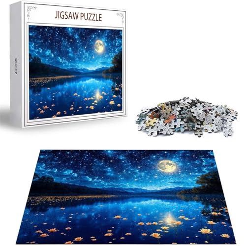 Puzzle Mond Puzzle 3000 Teile, Holzpuzzle Erwachsene, Mehrfarbig Holzpuzzle, Klassische Puzzles Sternenhimmel Wooden Jigsaw für Erwachsene Und Kinder 14 Jahren, Geschenke Home Dekor 122x81cm D-494 von Zhlpjecc