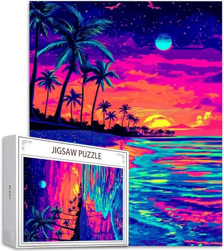Puzzle Ozean Puzzle 3000 Teile, Holzpuzzle Erwachsene, Mehrfarbig Holzpuzzle, Klassische Puzzles Mond Wooden Jigsaw für Erwachsene Und Kinder 14 Jahren, Geschenke Home Wand Dekor 122x81cm D-640 von Zhlpjecc