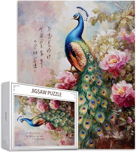 Puzzle Pfau Puzzle 200 Teile, Holzpuzzle Erwachsene, Mehrfarbig Holzpuzzle, Klassische Puzzles Blume Wooden Jigsaw für Erwachsene Und Kinder 14 Jahren, Geschenke Home Wand Dekor Puzzles 35x25cm D-757 Puzzle Pfau Puzzle 200 Teile, Holzpuzzle Erwachsene, Mehrfarbig Holzpuzzle, Klassische Puzzles Blume Wooden Jigsaw für Erwachsene Und Kinder 14 Jahren, Geschenke Home Wand Dekor Puzzles 35x25cm D-757 von Zhlpjecc
