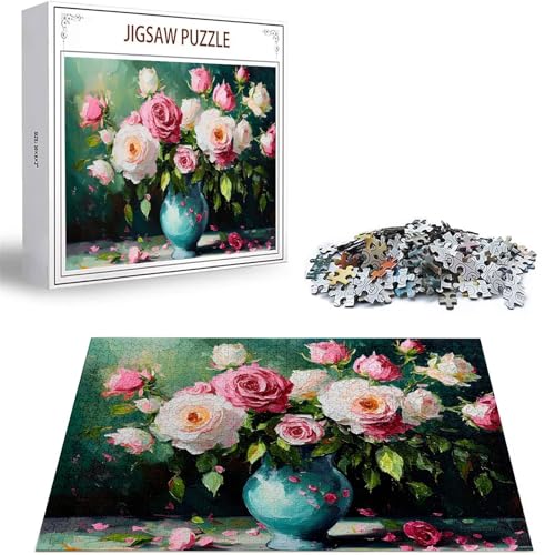 Puzzle Rose Puzzle 5000 Teile, Holzpuzzle Erwachsene, Mehrfarbig Holzpuzzle, Klassische Puzzles Blume Wooden Jigsaw für Erwachsene Und Kinder 14 Jahren, Geschenke Home Wand Dekor 156x105cm D-357 von Zhlpjecc