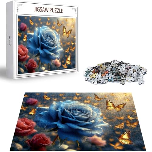 Puzzle Rose Puzzle 5000 Teile, Holzpuzzle Erwachsene, Mehrfarbig Holzpuzzle, Klassische Puzzles Schmetterling Wooden Jigsaw für Erwachsene Und Kinder 14 Jahren, Geschenke Home Dekor 156x105cm D-356 von Zhlpjecc