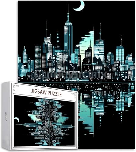 Puzzle Stadt Puzzle 3000 Teile, Holzpuzzle Erwachsene, Mehrfarbig Holzpuzzle, Klassische Puzzles Nachtansicht Wooden Jigsaw für Erwachsene Und Kinder 14 Jahren, Geschenke Home Dekor 122x81cm D-537 von Zhlpjecc