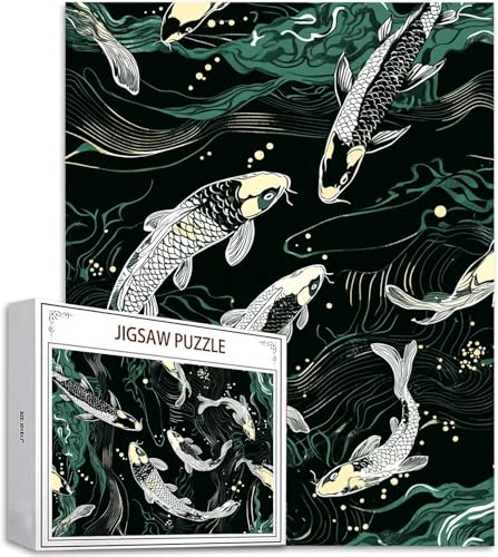 Puzzle Tier Puzzle 3000 Teile, Holzpuzzle Erwachsene, Mehrfarbig Holzpuzzle, Klassische Puzzles Goldfisch Wooden Jigsaw für Erwachsene Und Kinder 14 Jahren, Geschenke Home Wand Dekor 122x81cm D-593 von Zhlpjecc