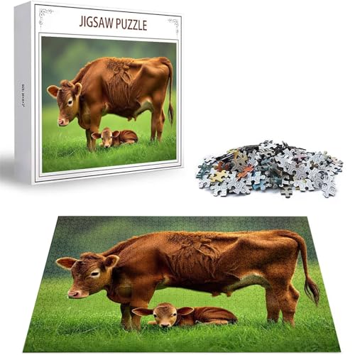 Puzzle Tier Puzzle 3000 Teile, Holzpuzzle Erwachsene, Mehrfarbig Holzpuzzle, Klassische Puzzles Ochse Wooden Jigsaw für Erwachsene Und Kinder 14 Jahren, Geschenke Home Wand Dekor 122x81cm D-120 von Zhlpjecc