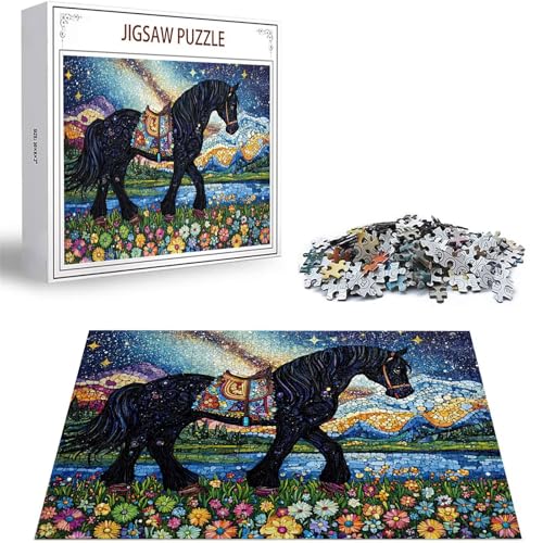 Puzzle Tier Puzzle 5000 Teile, Holzpuzzle Erwachsene, Mehrfarbig Holzpuzzle, Klassische Puzzles Pferd Wooden Jigsaw für Erwachsene Und Kinder 14 Jahren, Geschenke Home Wand Dekor 156x105cm D-113 von Zhlpjecc