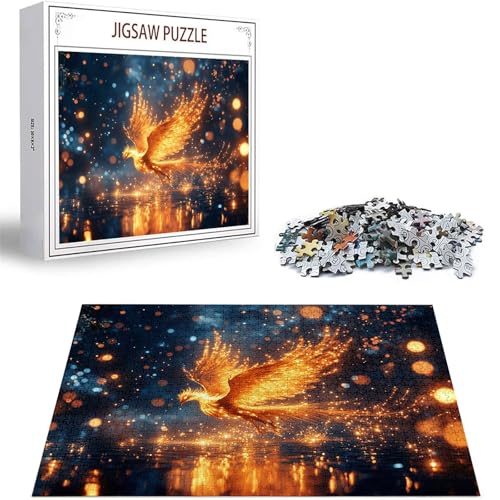 Puzzle Traum Puzzle 500 Teile, Holzpuzzle Erwachsene, Mehrfarbig Holzpuzzle, Klassische Puzzles Phönix Wooden Jigsaw für Erwachsene Und Kinder 14 Jahren, Geschenke Home Wand Dekor 52x38cm D-374 von Zhlpjecc