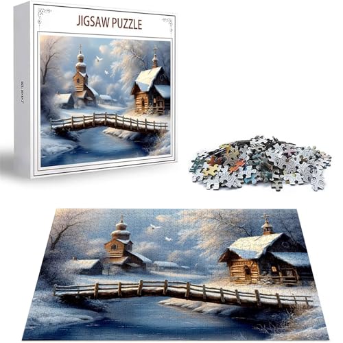 Puzzle Winter Puzzle 500 Teile, Holzpuzzle Erwachsene, Mehrfarbig Holzpuzzle, Klassische Puzzles Landschaft Wooden Jigsaw für Erwachsene Und Kinder 14 Jahren, Geschenke Home Wand Dekor 52x38cm D-77 Puzzle Winter Puzzle 500 Teile, Holzpuzzle Erwachsene, Mehrfarbig Holzpuzzle, Klassische Puzzles Landschaft Wooden Jigsaw für Erwachsene Und Kinder 14 Jahren, Geschenke Home Wand Dekor 52x38cm D-77 von Zhlpjecc