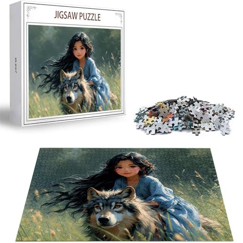 Puzzle Wolf Puzzle 5000 Teile, Holzpuzzle Erwachsene, Mehrfarbig Holzpuzzle, Klassische Puzzles Mädchen Wooden Jigsaw für Erwachsene Und Kinder 14 Jahren, Geschenke Home Wand Dekor 156x105cm D-320 von Zhlpjecc