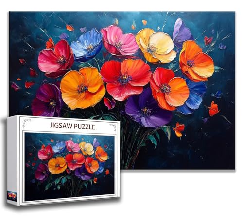 Blume Puzzle 120 Teile Kinder, Jigsaw Puzzle Mohn Puzzle Erwachsene, Junge, Mädchen, Geschicklichkeitsspiel für Die Ganze Familie, Klassische Holzpuzzle für Wand Zimmer Deko Wohnzimmer, Geschenke W-1 Blume Puzzle 120 Teile Kinder, Jigsaw Puzzle Mohn Puzzle Erwachsene, Junge, Mädchen, Geschicklichkeitsspiel für Die Ganze Familie, Klassische Holzpuzzle für Wand Zimmer Deko Wohnzimmer, Geschenke W-1 von Zhngzoyn
