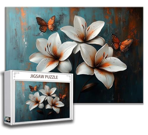 Blume Puzzle 300 Teile Kinder, Jigsaw Puzzle Schmetterling Puzzle Erwachsene, Junge, Mädchen, Geschicklichkeitsspiel für Die Ganze Familie, Klassische Holzpuzzle für Wand Zimmer Deko Wohnzimmer J-9 Blume Puzzle 300 Teile Kinder, Jigsaw Puzzle Schmetterling Puzzle Erwachsene, Junge, Mädchen, Geschicklichkeitsspiel für Die Ganze Familie, Klassische Holzpuzzle für Wand Zimmer Deko Wohnzimmer J-9 von Zhngzoyn