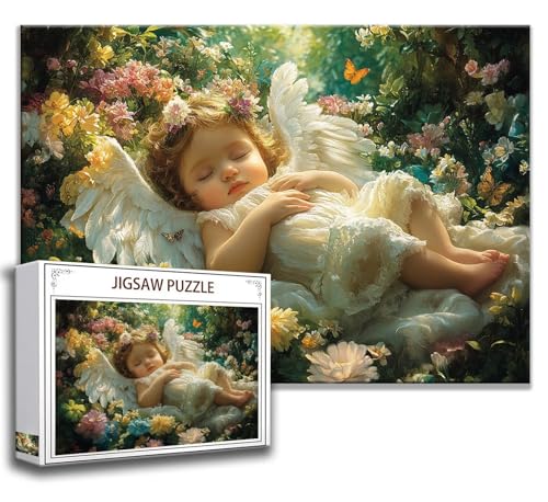Engel Puzzle 300 Teile Kinder, Jigsaw Puzzle Blume Puzzle Erwachsene, Junge, Mädchen, Geschicklichkeitsspiel für Die Ganze Familie, Klassische Holzpuzzle für Wand Zimmer Deko Wohnzimmer, Geschenke B-7 Engel Puzzle 300 Teile Kinder, Jigsaw Puzzle Blume Puzzle Erwachsene, Junge, Mädchen, Geschicklichkeitsspiel für Die Ganze Familie, Klassische Holzpuzzle für Wand Zimmer Deko Wohnzimmer, Geschenke B-7 von Zhngzoyn