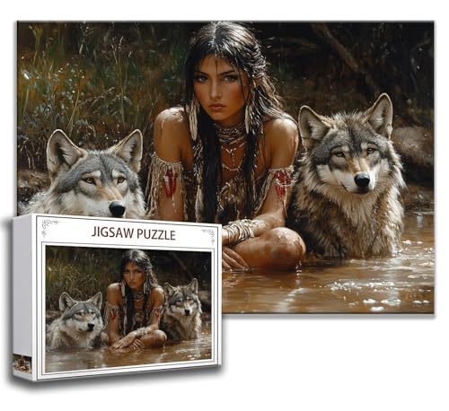 Frau Puzzle 200 Teile Kinder, Jigsaw Puzzle Wolf Puzzle Erwachsene, Junge, Mädchen, Geschicklichkeitsspiel für Die Ganze Familie, Klassische Holzpuzzle für Wand Zimmer Deko Wohnzimmer, Geschenke G-8 Frau Puzzle 200 Teile Kinder, Jigsaw Puzzle Wolf Puzzle Erwachsene, Junge, Mädchen, Geschicklichkeitsspiel für Die Ganze Familie, Klassische Holzpuzzle für Wand Zimmer Deko Wohnzimmer, Geschenke G-8 von Zhngzoyn