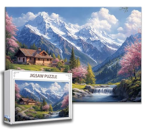 Gebirge Puzzle 300 Teile Kinder, Jigsaw Puzzle Landschaft Puzzle Erwachsene, Junge, Mädchen, Geschicklichkeitsspiel für Die Ganze Familie, Klassische Holzpuzzle für Wand Zimmer Deko Wohnzimmer O-4 Gebirge Puzzle 300 Teile Kinder, Jigsaw Puzzle Landschaft Puzzle Erwachsene, Junge, Mädchen, Geschicklichkeitsspiel für Die Ganze Familie, Klassische Holzpuzzle für Wand Zimmer Deko Wohnzimmer O-4 von Zhngzoyn