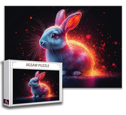 Kaninchen Puzzle 300 Teile Kinder, Jigsaw Puzzle Landschaft Puzzle Erwachsene, Junge, Mädchen, Geschicklichkeitsspiel für Die Ganze Familie, Klassische Holzpuzzle für Wand Zimmer Deko Wohnzimmer D-3 Kaninchen Puzzle 300 Teile Kinder, Jigsaw Puzzle Landschaft Puzzle Erwachsene, Junge, Mädchen, Geschicklichkeitsspiel für Die Ganze Familie, Klassische Holzpuzzle für Wand Zimmer Deko Wohnzimmer D-3 von Zhngzoyn