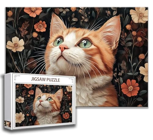 Katze Puzzle 300 Teile Kinder, Jigsaw Puzzle Tier Puzzle Erwachsene, Junge, Mädchen, Geschicklichkeitsspiel für Die Ganze Familie, Klassische Holzpuzzle für Wand Zimmer Deko Wohnzimmer, Geschenke I-3 Katze Puzzle 300 Teile Kinder, Jigsaw Puzzle Tier Puzzle Erwachsene, Junge, Mädchen, Geschicklichkeitsspiel für Die Ganze Familie, Klassische Holzpuzzle für Wand Zimmer Deko Wohnzimmer, Geschenke I-3 von Zhngzoyn