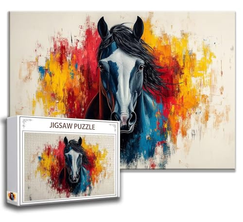 Pferd Puzzle 300 Teile Kinder, Jigsaw Puzzle Bunt Puzzle Erwachsene, Junge, Mädchen, Geschicklichkeitsspiel für Die Ganze Familie, Klassische Holzpuzzle für Wand Zimmer Deko Wohnzimmer, Geschenke C-6 Pferd Puzzle 300 Teile Kinder, Jigsaw Puzzle Bunt Puzzle Erwachsene, Junge, Mädchen, Geschicklichkeitsspiel für Die Ganze Familie, Klassische Holzpuzzle für Wand Zimmer Deko Wohnzimmer, Geschenke C-6 von Zhngzoyn