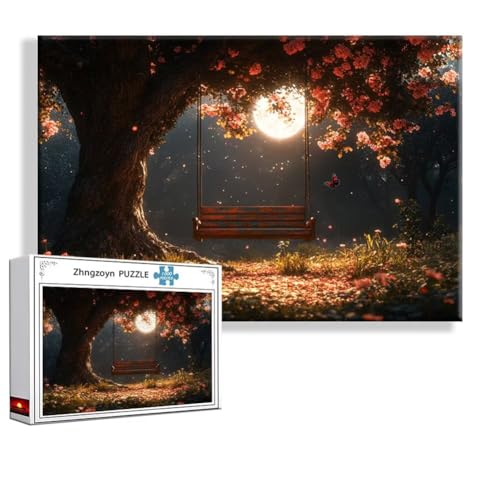 Puzzle 1000 Teile Baum, Puzzle Erwachsene Anspruchsvoll Jigsaw Swing Groß XXL 75 x 50 cm, Klassische Impossible Jigsaw Art für Frauen Männer, Holzpuzzle für Deko Wohnzimmer, Geschenke zu Ostern U-0 Puzzle 1000 Teile Baum, Puzzle Erwachsene Anspruchsvoll Jigsaw Swing Groß XXL 75 x 50 cm, Klassische Impossible Jigsaw Art für Frauen Männer, Holzpuzzle für Deko Wohnzimmer, Geschenke zu Ostern U-0 von Zhngzoyn