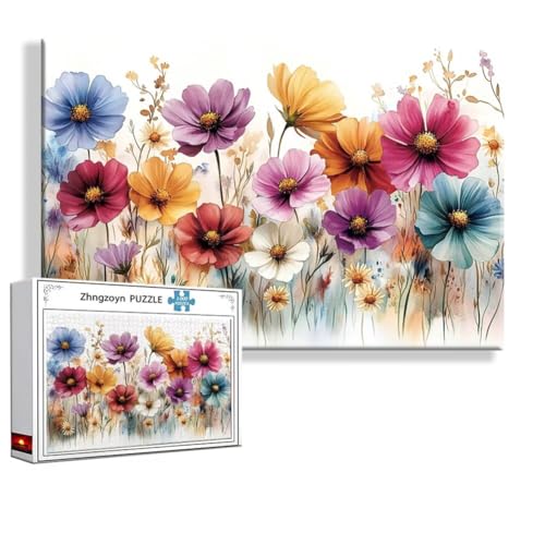 Puzzle 1000 Teile Blume, Puzzle Erwachsene Anspruchsvoll Jigsaw Blume Groß XXL 75 x 50 cm, Klassische Impossible Jigsaw Art für Frauen Männer, Holzpuzzle für Deko Wohnzimmer, Geschenke zu Ostern N-6 Puzzle 1000 Teile Blume, Puzzle Erwachsene Anspruchsvoll Jigsaw Blume Groß XXL 75 x 50 cm, Klassische Impossible Jigsaw Art für Frauen Männer, Holzpuzzle für Deko Wohnzimmer, Geschenke zu Ostern N-6 von Zhngzoyn