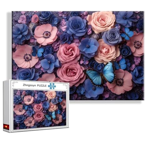 Puzzle 1000 Teile Blume, Puzzle Erwachsene Anspruchsvoll Jigsaw Blume Groß XXL 75 x 50 cm, Klassische Impossible Jigsaw Art für Frauen Männer, Holzpuzzle für Deko Wohnzimmer, Geschenke zu Ostern X-3 Puzzle 1000 Teile Blume, Puzzle Erwachsene Anspruchsvoll Jigsaw Blume Groß XXL 75 x 50 cm, Klassische Impossible Jigsaw Art für Frauen Männer, Holzpuzzle für Deko Wohnzimmer, Geschenke zu Ostern X-3 von Zhngzoyn