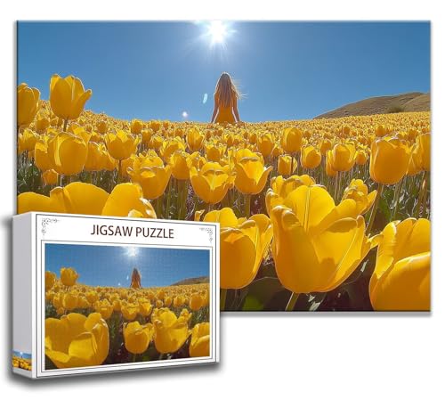Puzzle 1000 Teile Blume Puzzle Erwachsene Anspruchsvoll, Holzpuzzle Jigsaw Puzzle Blume Puzzle Groß 75x50 cm Impossible Puzzle für Männer, Klassische Puzzles für Erwachsene Frauen, ältere Menschen T-5 von Zhngzoyn